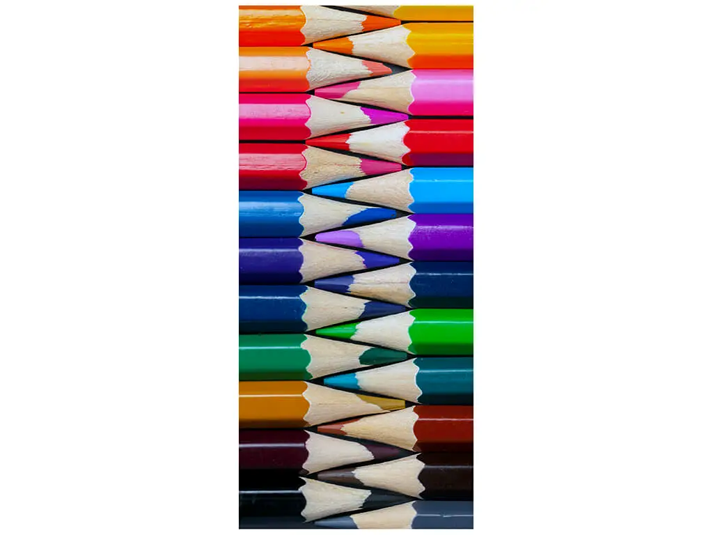 Autocolant uşă Creioane colorate, Folina, model multicolor, rolă de 92x205 cm