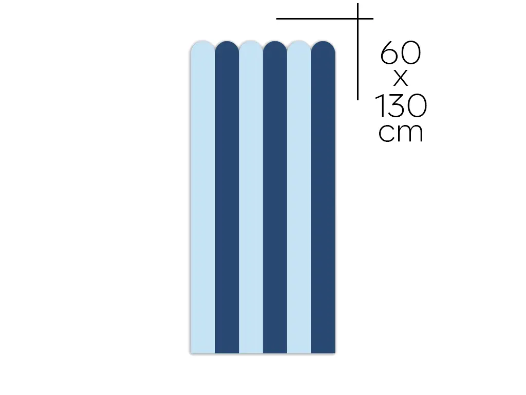Autocolant de perete în două culori pentru camera copiilor, Folina, model în dungi albastre, rolă de 60x130 cm