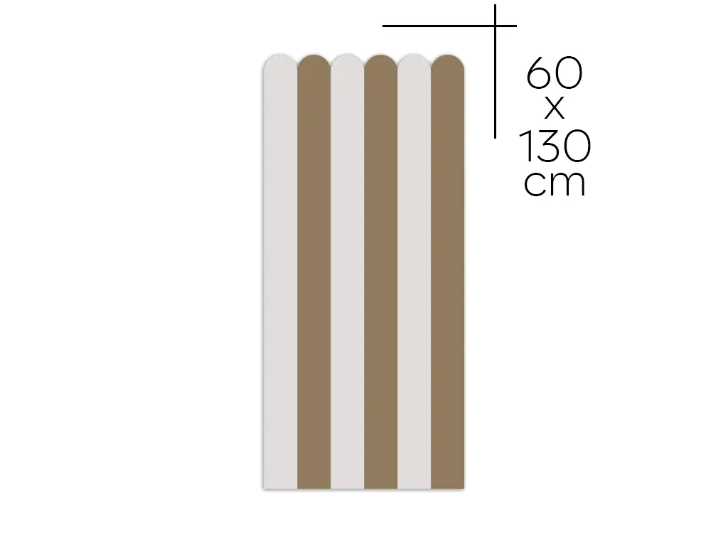 Autocolant de perete în două culori pentru camera copiilor, Folina, model în dungi maro și bej, rolă de 60x130 cm