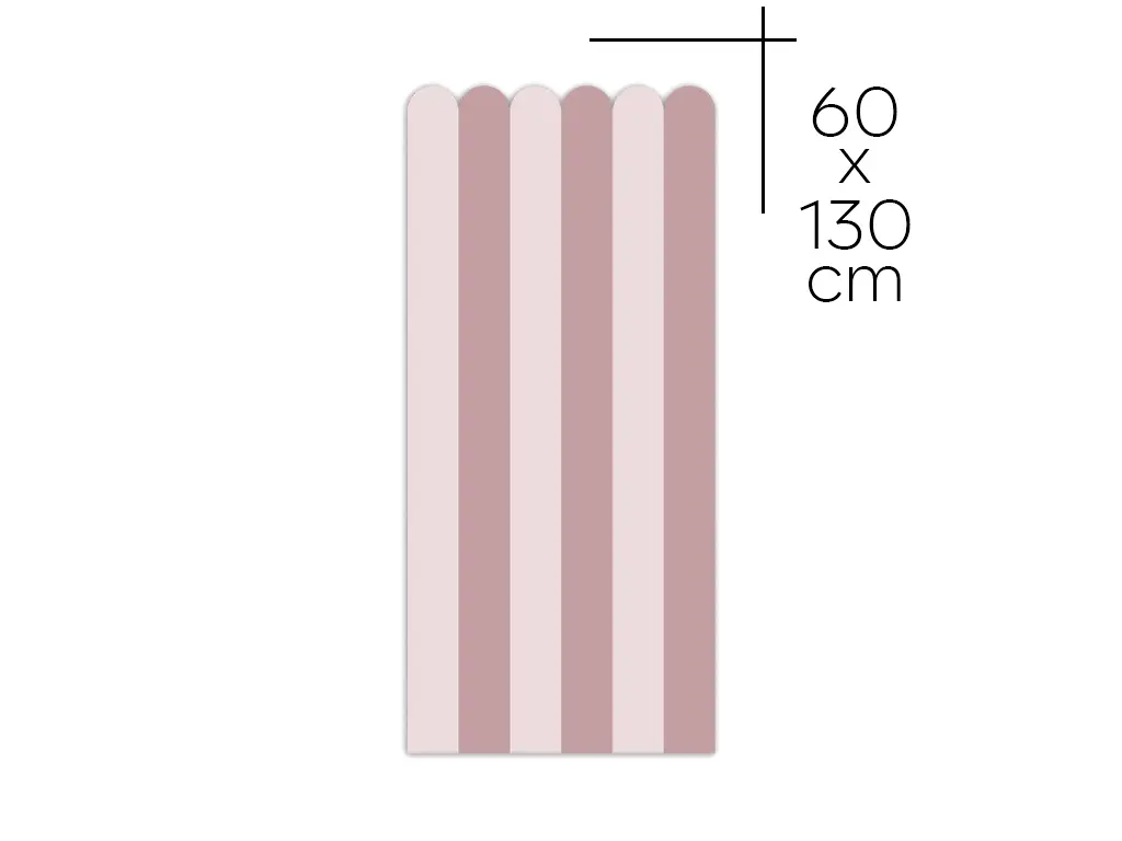 Autocolant de perete în două culori pentru camera copiilor, Folina, model în dungi roz, rolă de 60x130 cm