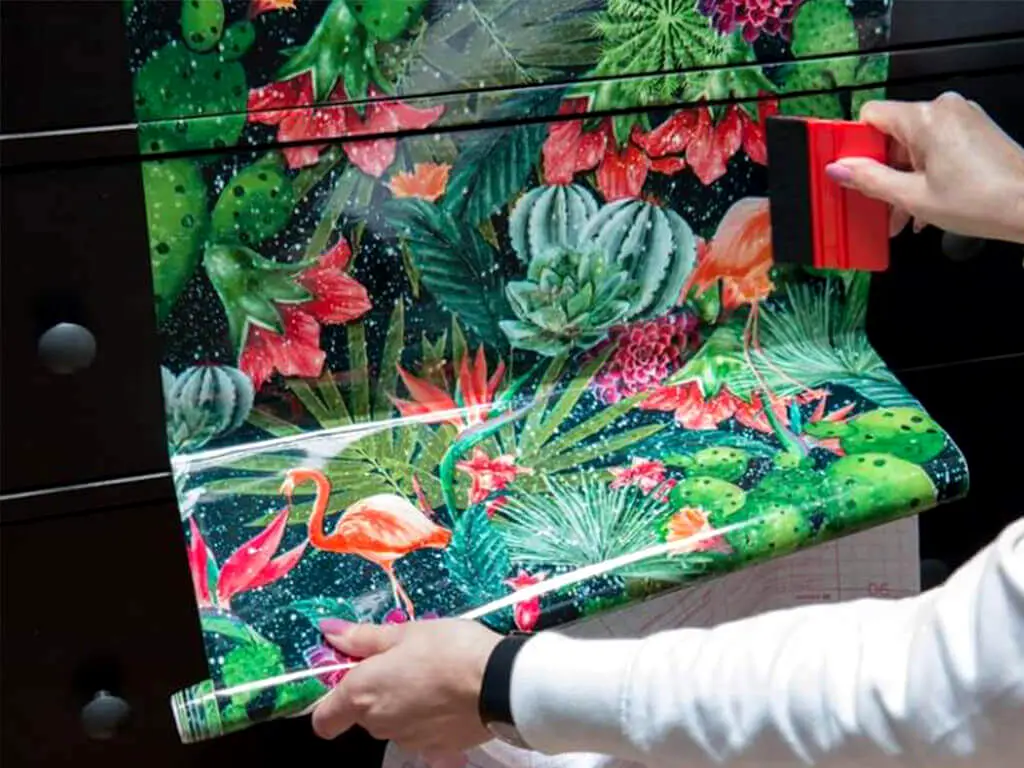 Autocolant mobilă decorativ Cintia, d-c-fix, imprimeu exotic, multicolor, 45 x 150 cm