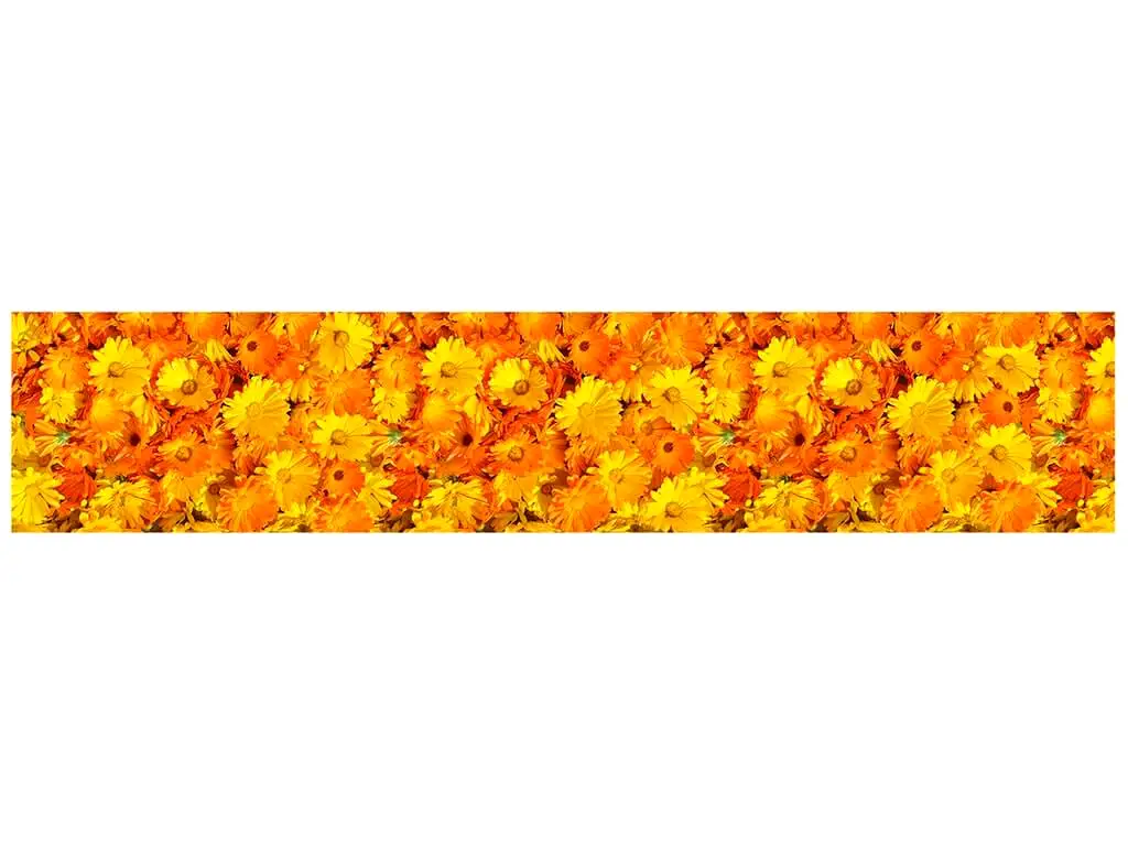 Autocolant decorativ Flori galbene, Folina, rolă de 80x400 cm