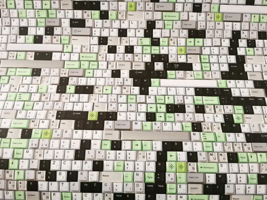 Autocolant decorativ Folina,  model tastatură, 100 cm lățime