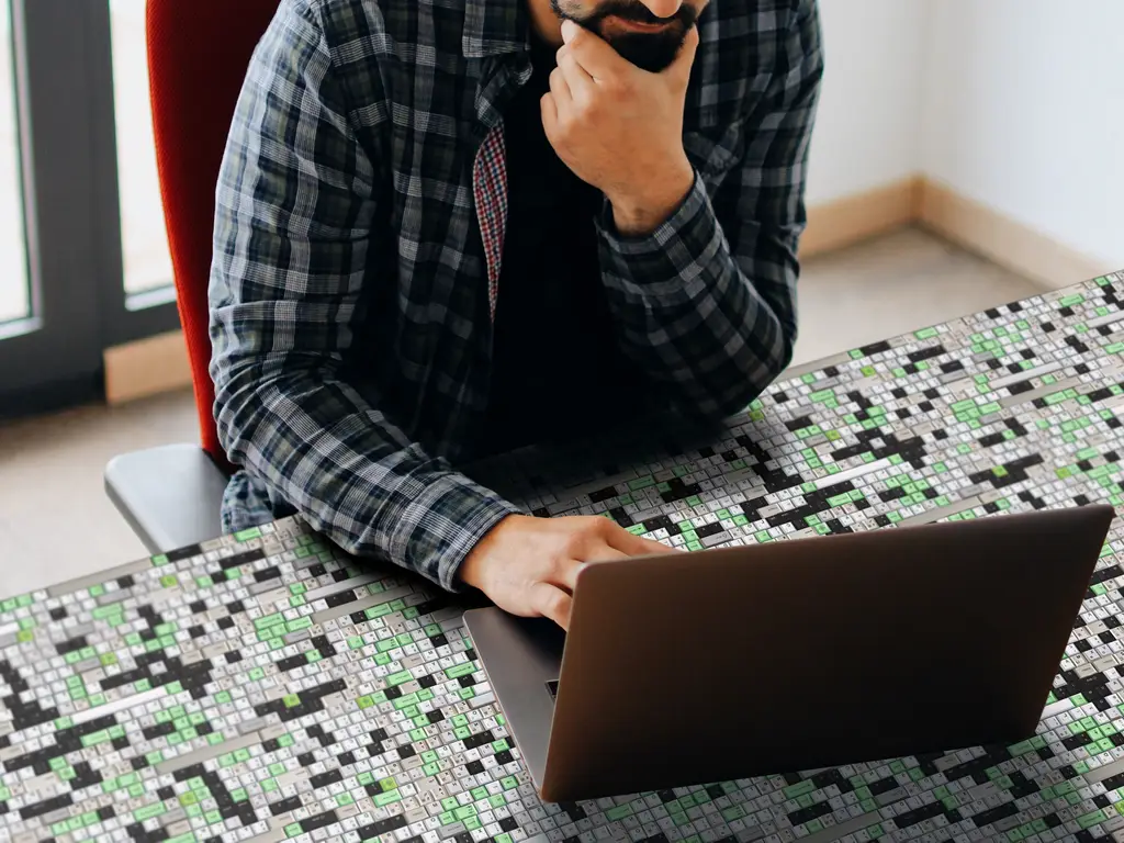 Autocolant decorativ Folina,  model tastatură, 100 cm lățime