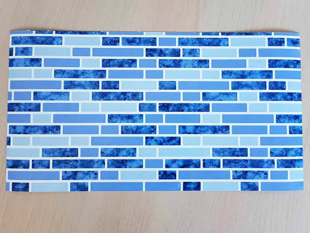 Autocolant perete imitaţie faianţă albastră, Folina Turik, rezistent la apă şi căldură, rolă de 67x200 cm