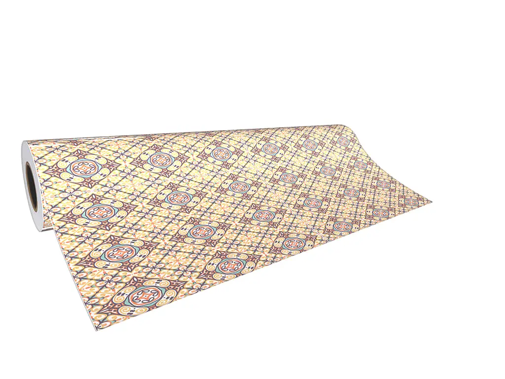 Autocolant perete, Folina, model geometric, galben / maro 60x200 cm