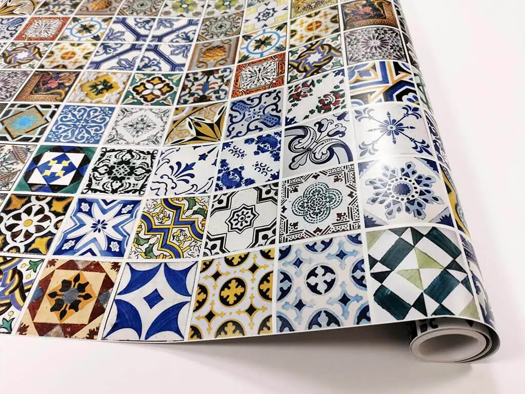 Autocolant faianţă model multicolor, Dimex, 60x350 cm