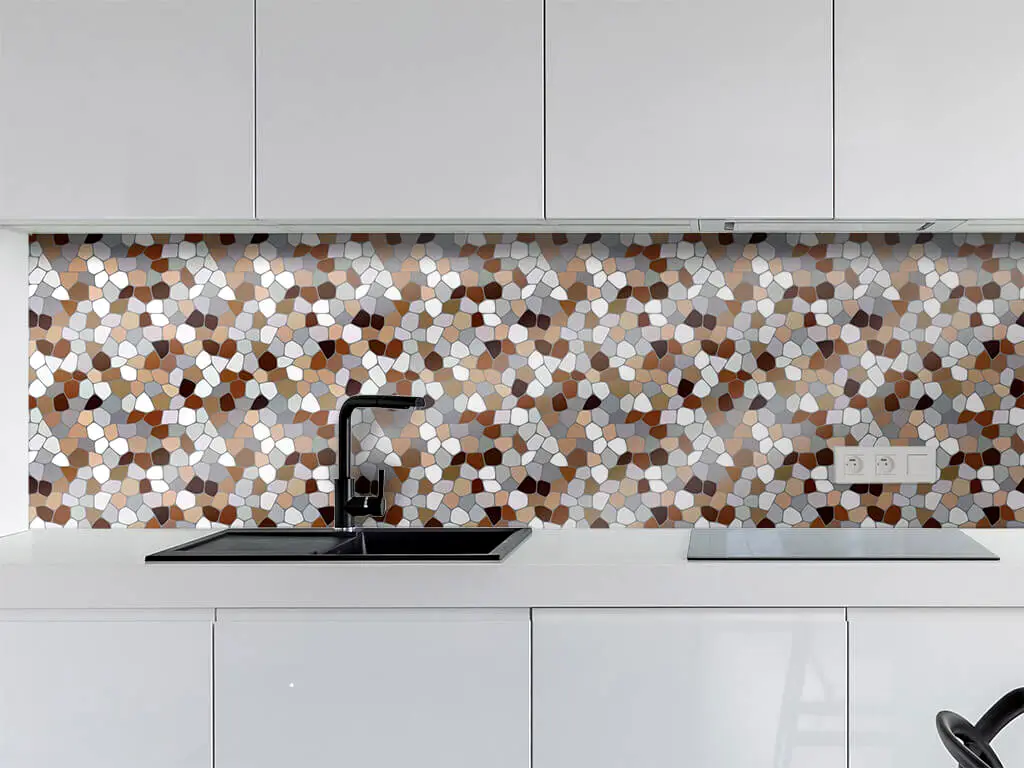 Autocolant perete Terra, Folina, model mozaic maro, 67x200 cm