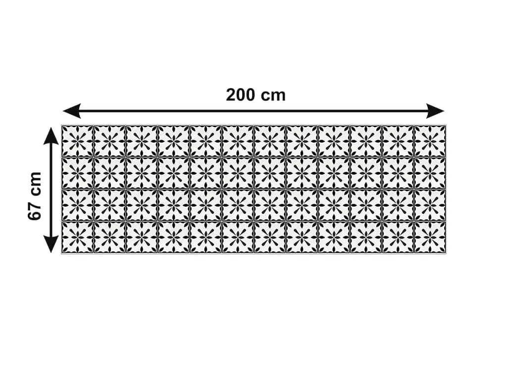 Autocolant perete, Folina, model geometric negru, rezistent la apă şi căldură, rolă de 67x200 cm