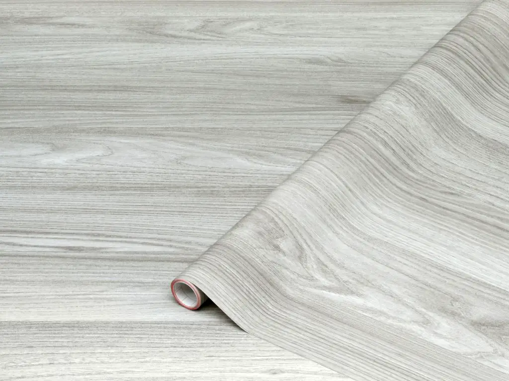 Autocolant mobilă lemn gri, d-c-fix Sangallo Light Grey, 90x210 cm
