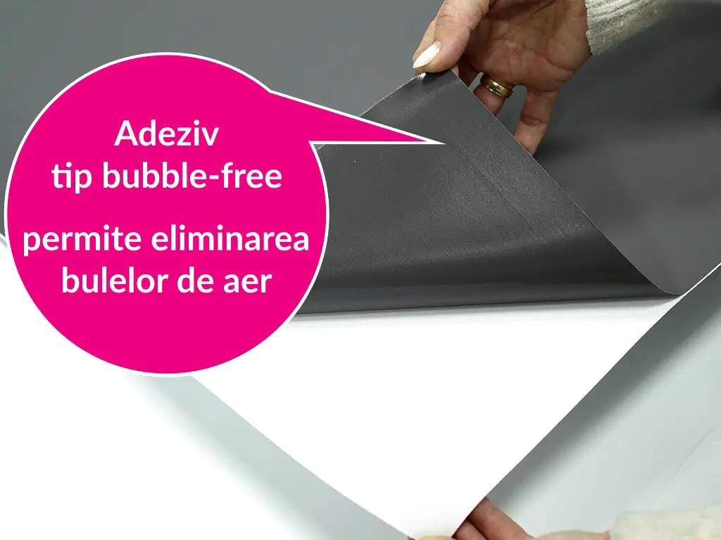 Autocolant mobilă premium, gri închis mat soft touch, 122 cm lățime