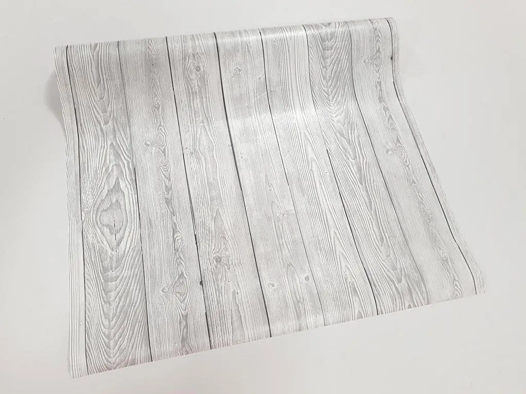 Autocolant mobilă Shabby Wood, d-c-fix, imitaţie lemn gri,  rola de 67 cm x 5 metri, cu racletă şi cutter