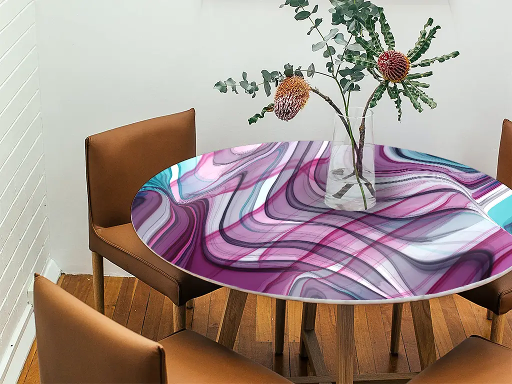Autocolant blat masă, model abstract, 100 x 200 cm, racletă inclusă