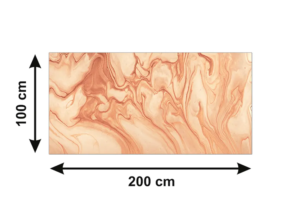 Autocolant blat masă, model abstract bej, 100 x 200 cm, racletă inclusă
