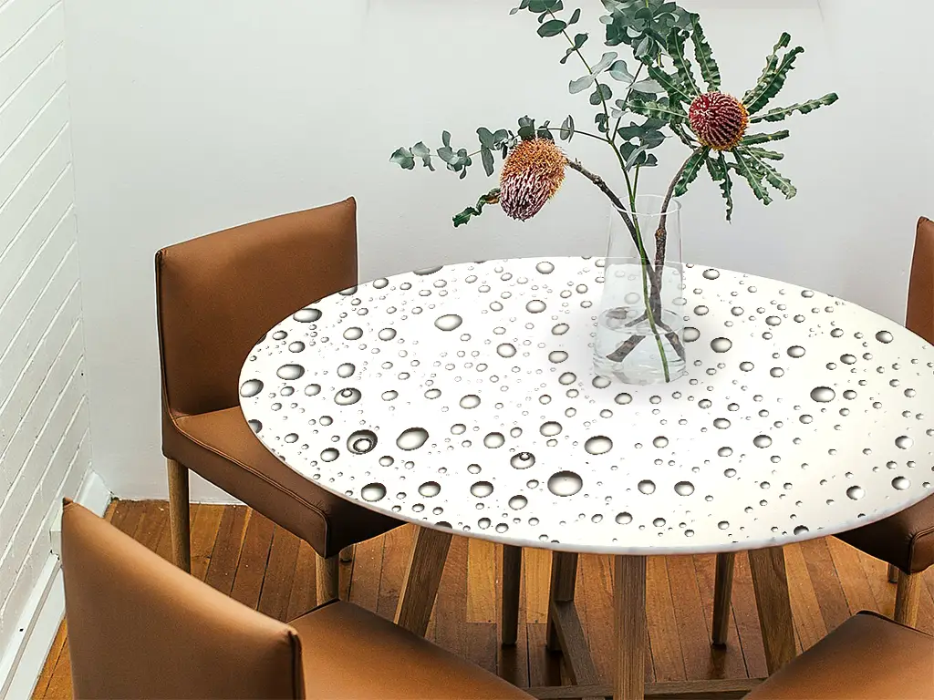 Autocolant blat masă rezistent la apă, gri cu model stropi de apă, rolă de 100 x 200 cm, racletă inclusă