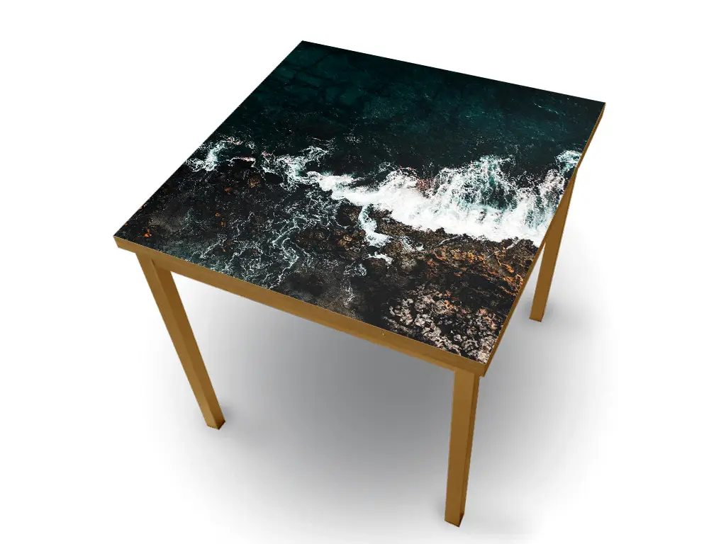 Autocolant blat masă, model coastă, 100 x 200 cm, racletă inclusă