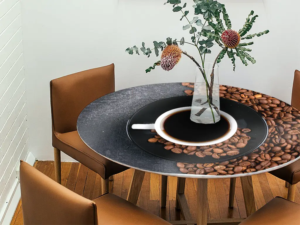 Autocolant blat masă, model cafea, rolă de 100x200 cm, racletă inclusă