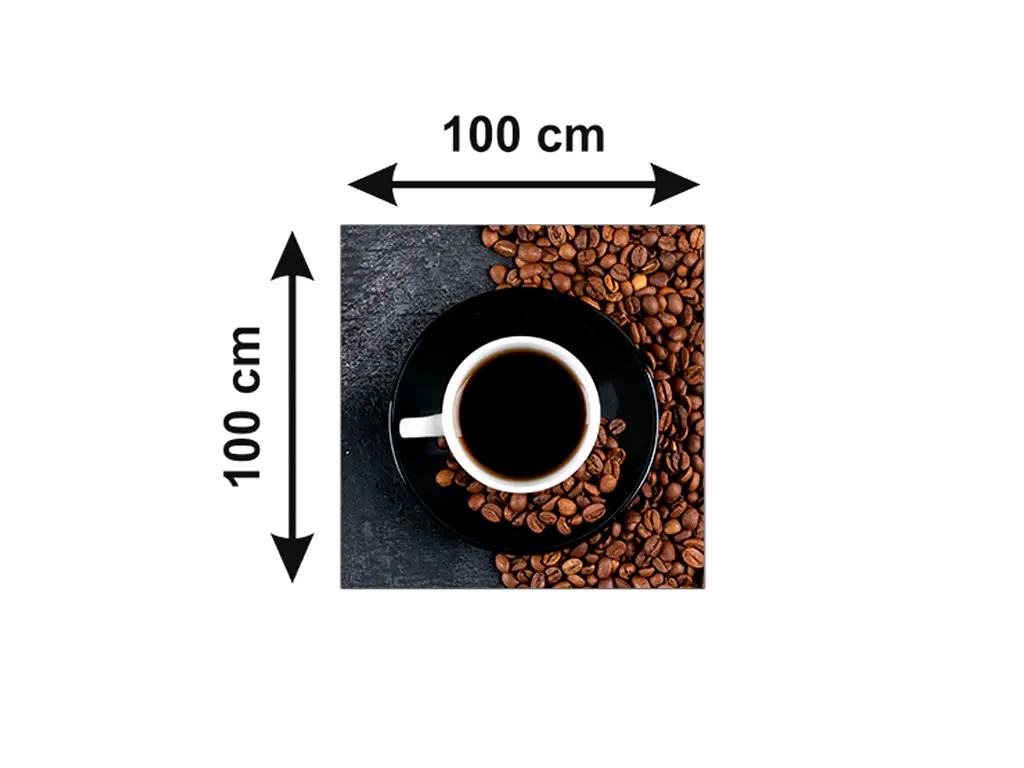 Autocolant blat masă, model cafea, 100 x 100 cm, racletă inclusă