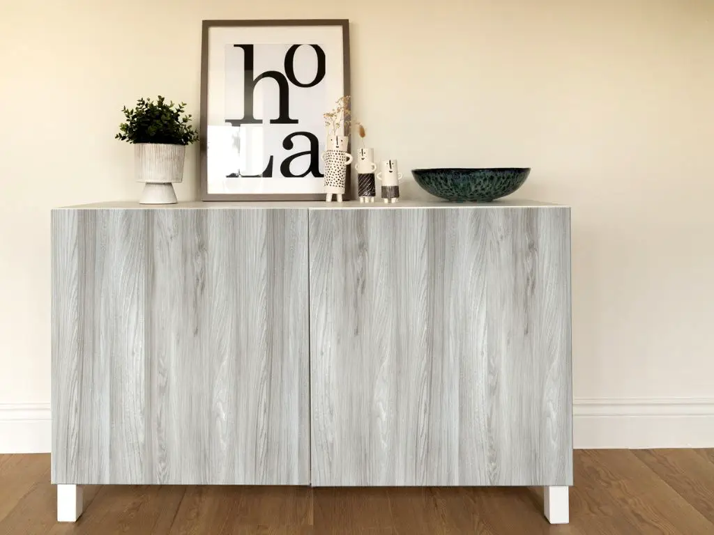 Autocolant mobilă lemn gri, d-c-fix Sangallo light grey, rolă de 67x200cm