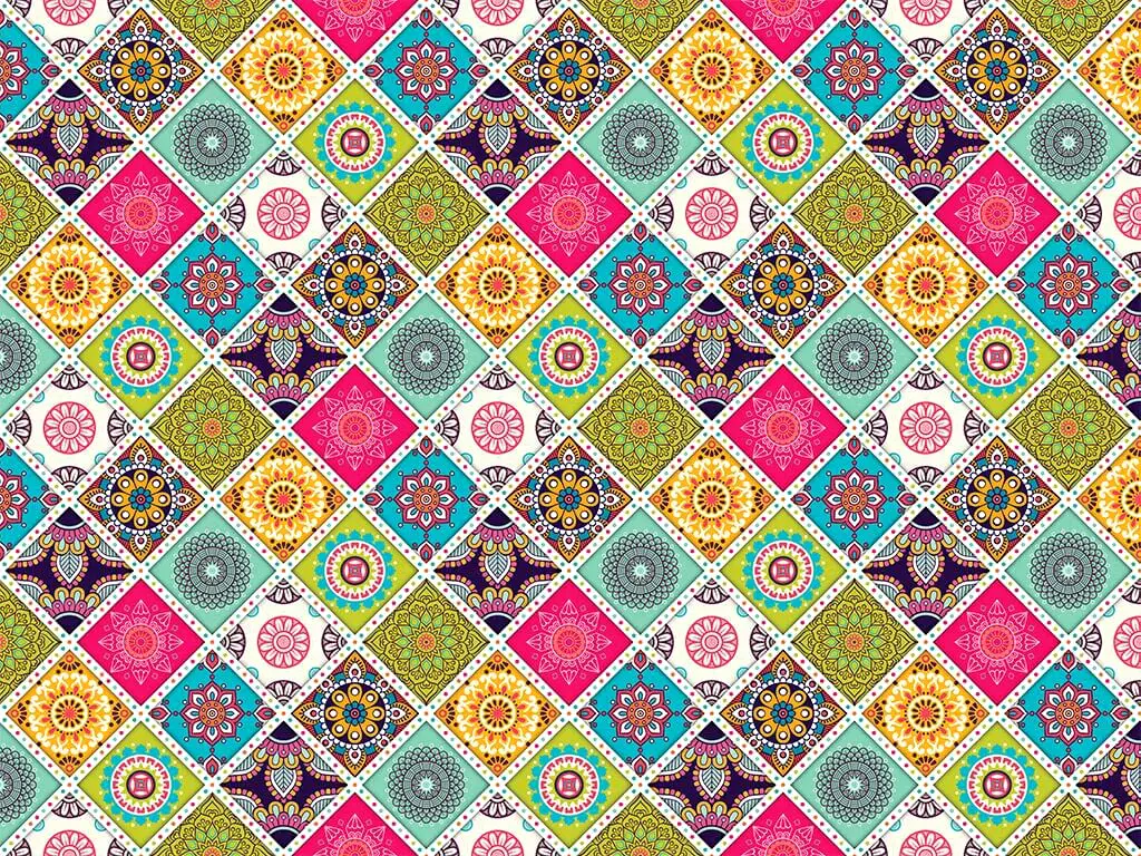 Autocolant mozaic colorat, Folina, model geometric, multicolor - 60x200 cm