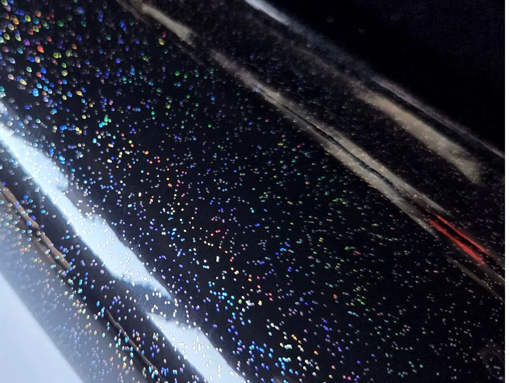 Autocolant negru lucios Holografic Sparkle 75x200 cm – efect glitter multicolor