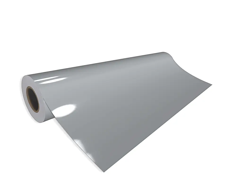 Autocolant gri argintiu lucios Oracal Intermediate Cal, Silver Grey 651G090, lățime 126 cm