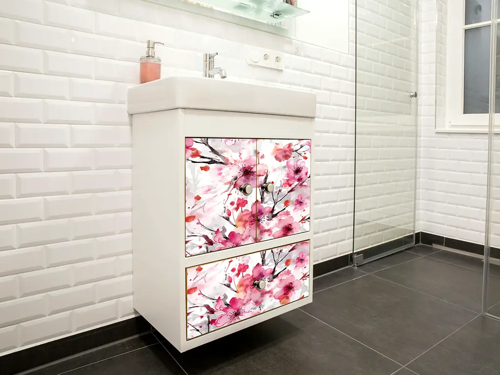 Autocolant pentru mobilă cu model cireș japonez, Folina, rolă de 50x200 cm