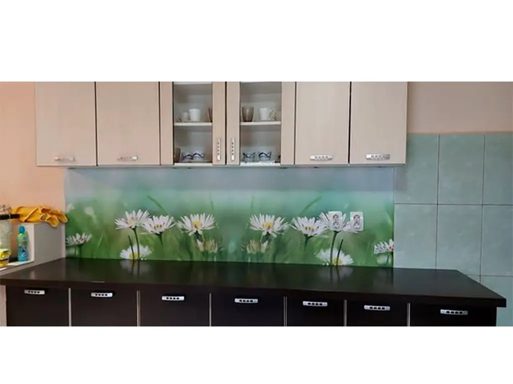 Autocolant decorativ Margarete, Folina, model floral, verde, 80x400 cm