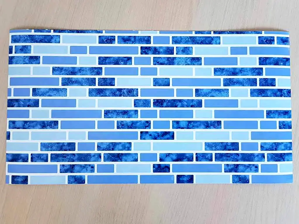 Autocolant perete baie și bucatărie, imitaţie mozaic albastru, rezistent la apă şi căldură, rolă de 67x200 cm