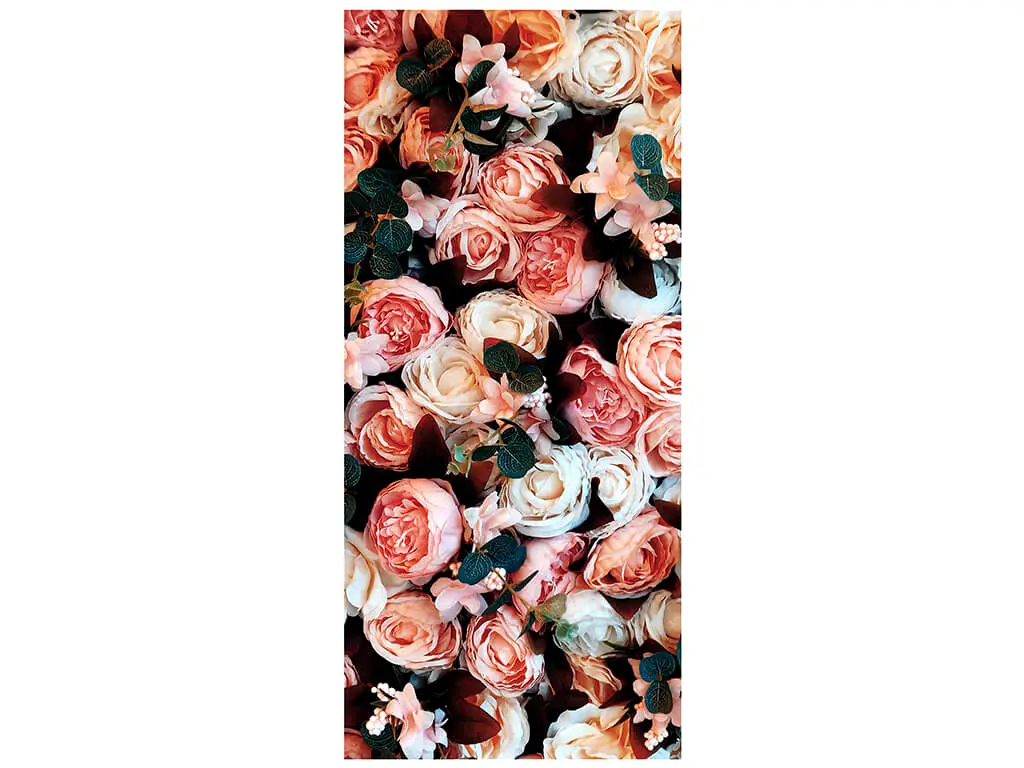 Autocolant uşă Trandafiri, Folina, model floral, dimensiune autocolant 92x205 cm