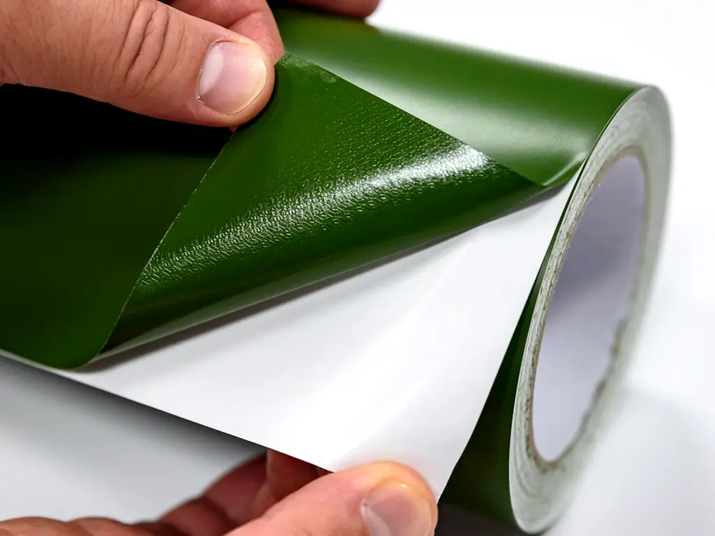 Autocolant verde army mat, Folina, rolă de 75x300 cm