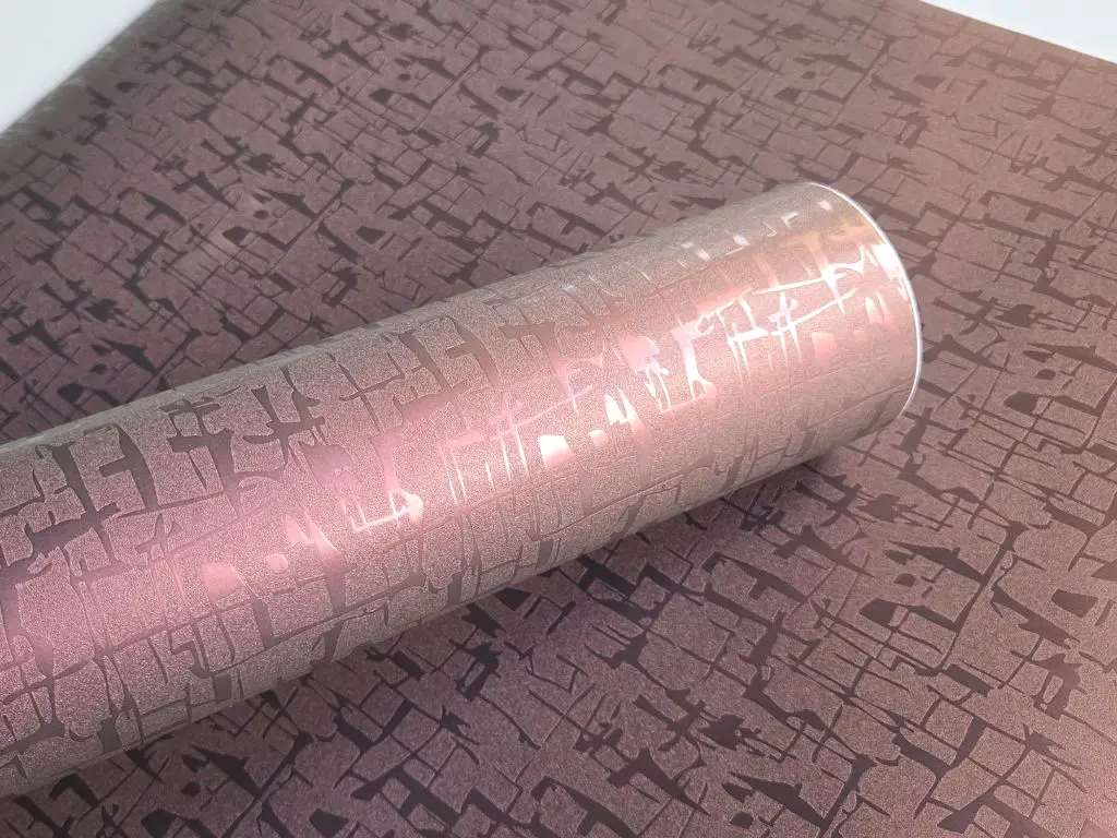 Autocolant violet prăfuit, efect metalic 3D texturat, Mayan Chameleon - 75x250 cm