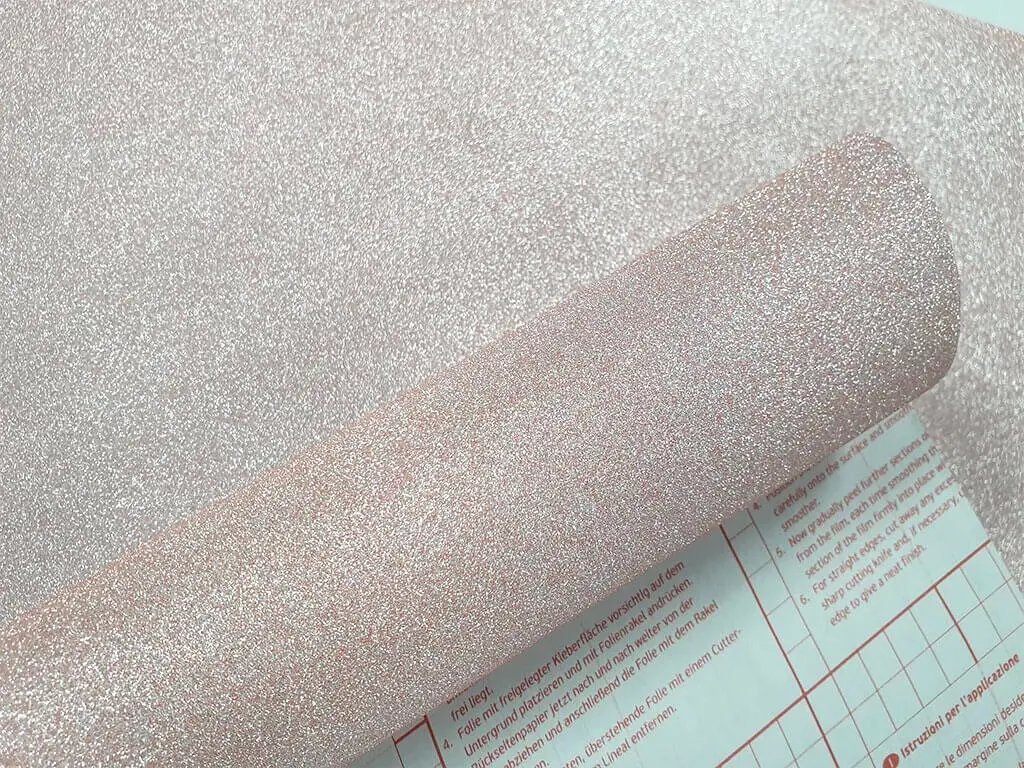 Autocolant roz cu sclipici Rose Pink Glitter, d-c-fix, 67x200 cm