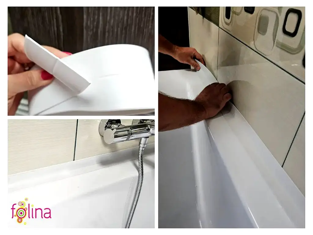 Set 2 role bandă etanșare autoadezivă albă, cu adeziv butilic, 6 cm x 3,2 m + 2 raclete incluse