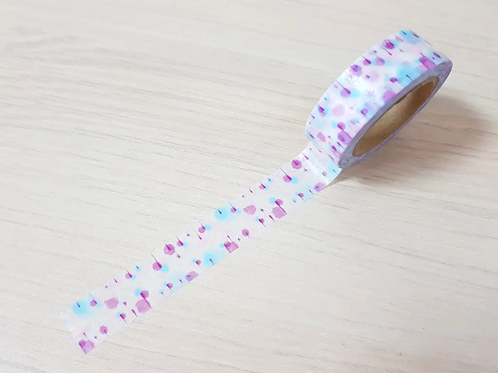 Set 2 role washi tape, bandă adezivă pastel, 15 mm x 10 m