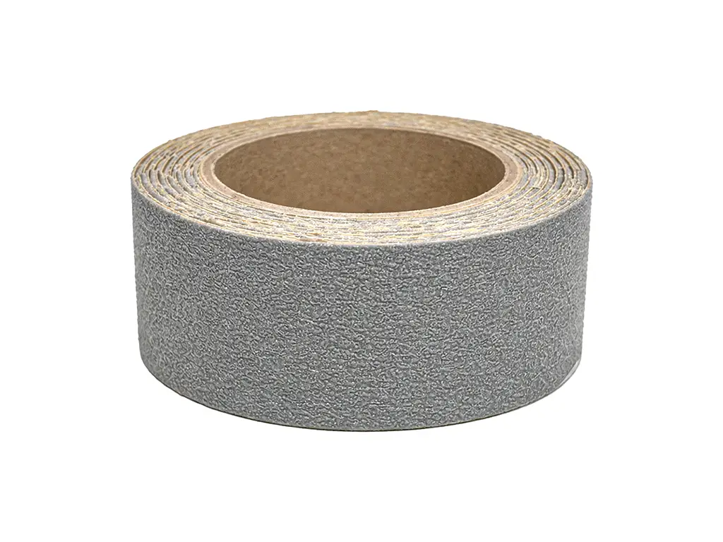 Bandă antiderapantă gri, textură confortabilă 5 cm x 5 m