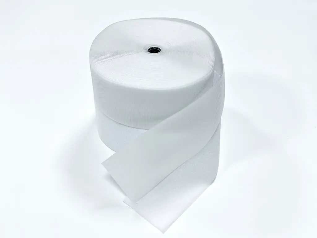 Set bandă arici, Velcro fără adeziv, benzi Hook and Loop, set bandă cu scai și puf ideală pentru cusut, role cu lățimea de 11cm - culoarea alb