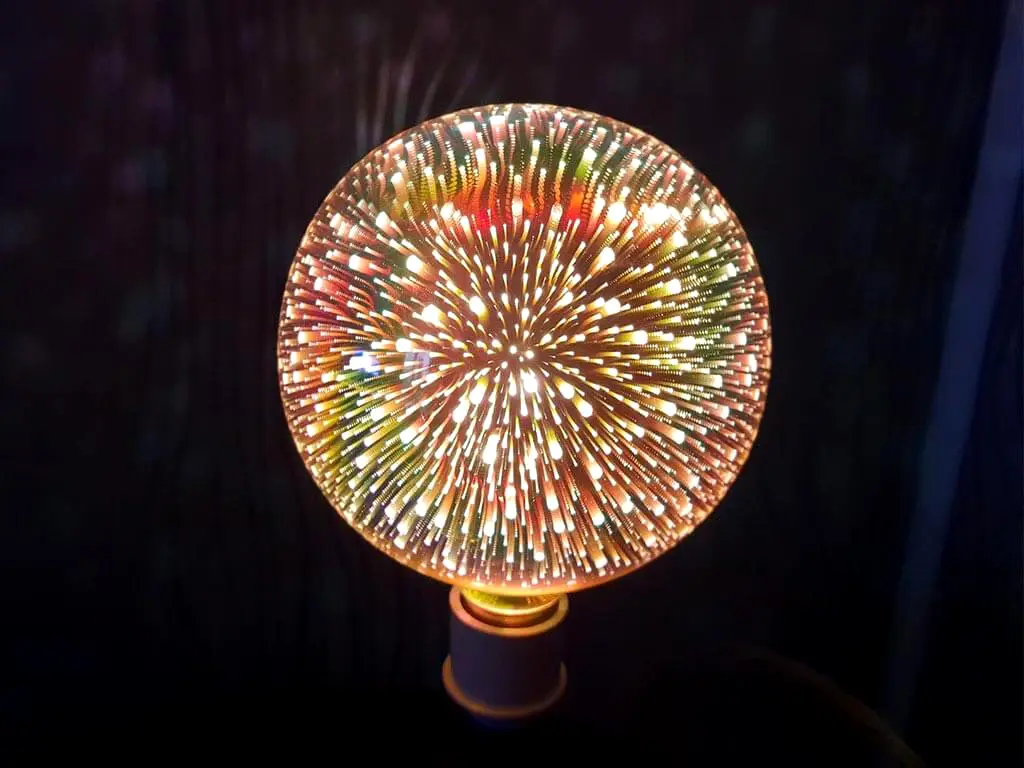 Bec decorativ 3D, LED Multicolor, E27 - Galaxie