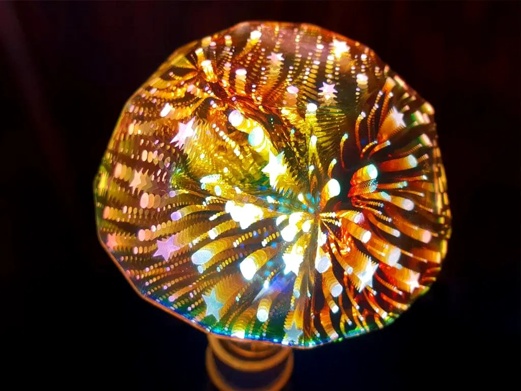 Bec decorativ 3D, Folina, LED Multicolor, E27 - Diamant