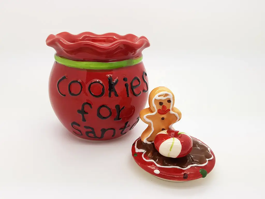 Bol ceramică cu capac Cookies for Santa