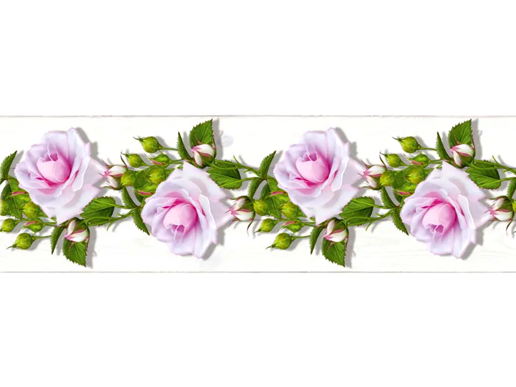 Bordură decorativă autoadezivă trandafiri