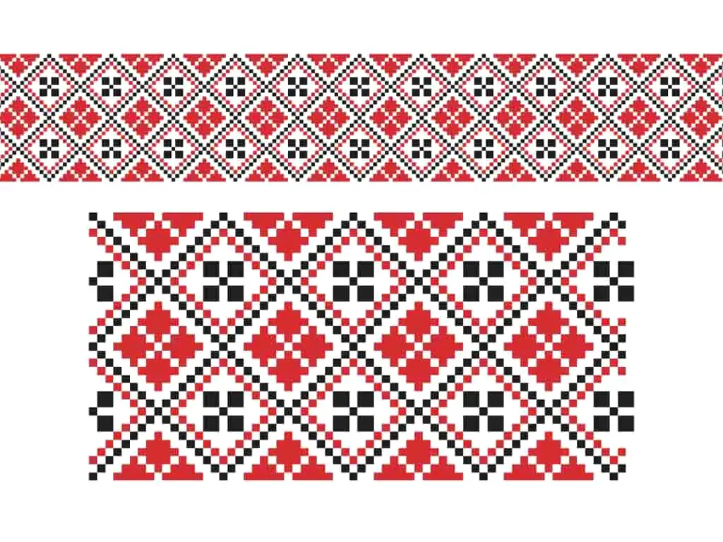 Set 5 Borduri decorative autoadezive, Folina 25, cu motive tradiţionale româneşti, 10x100 cm