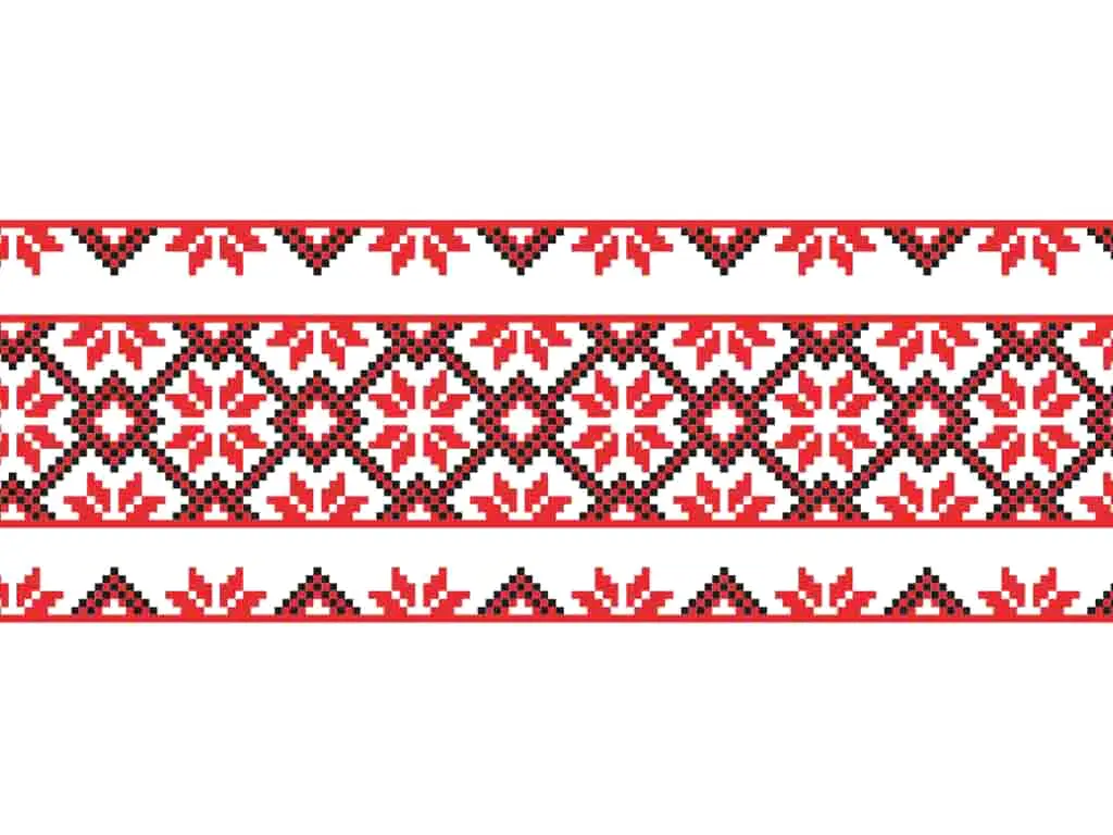 Set 5 Borduri decorative autoadezive, Folina 26, cu motive tradiţionale româneşti, role de 10x100 cm