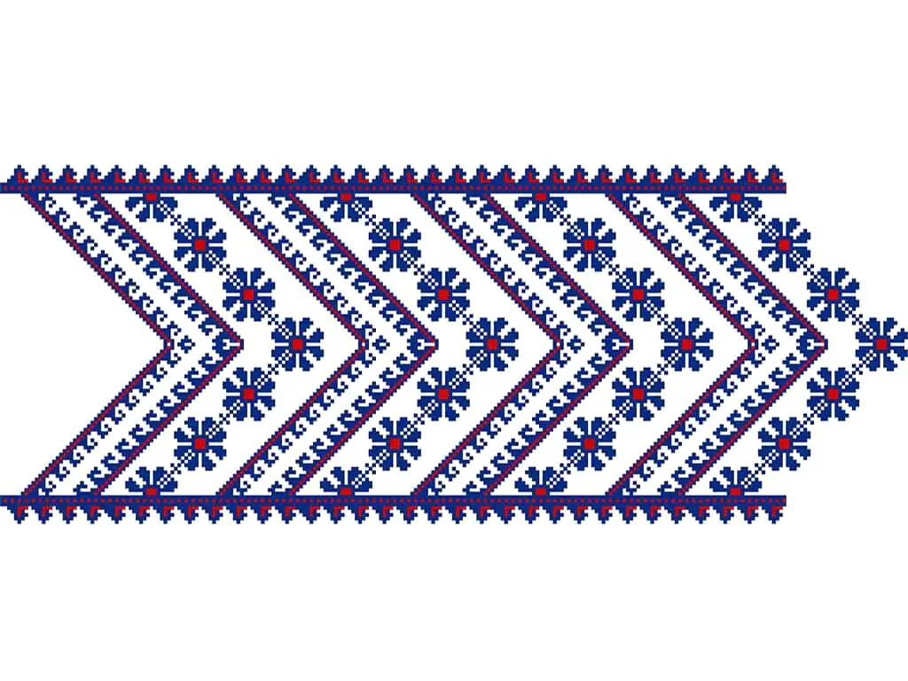 Set 3 Borduri decorative autoadezive, Folina, cu motive tradiţionale româneşti albastre, role de 20x100 cm 