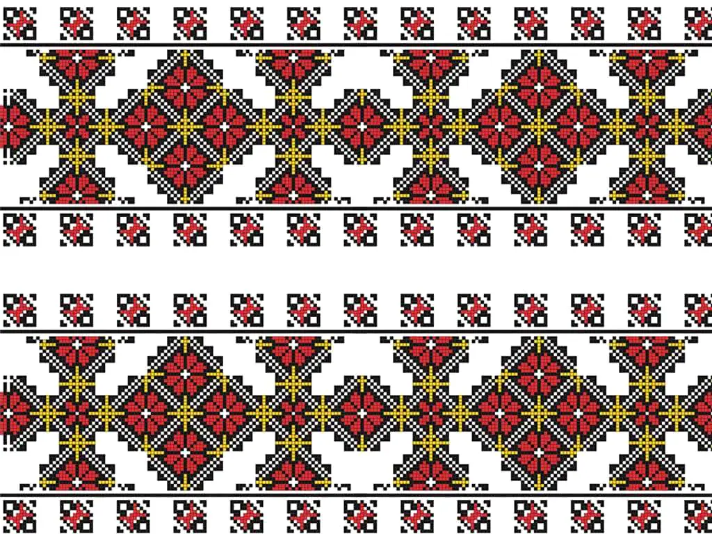 Set 10 borduri decorative autoadezive, cu motive tradiţionale româneşti, Folina 07, role de 14x100 cm