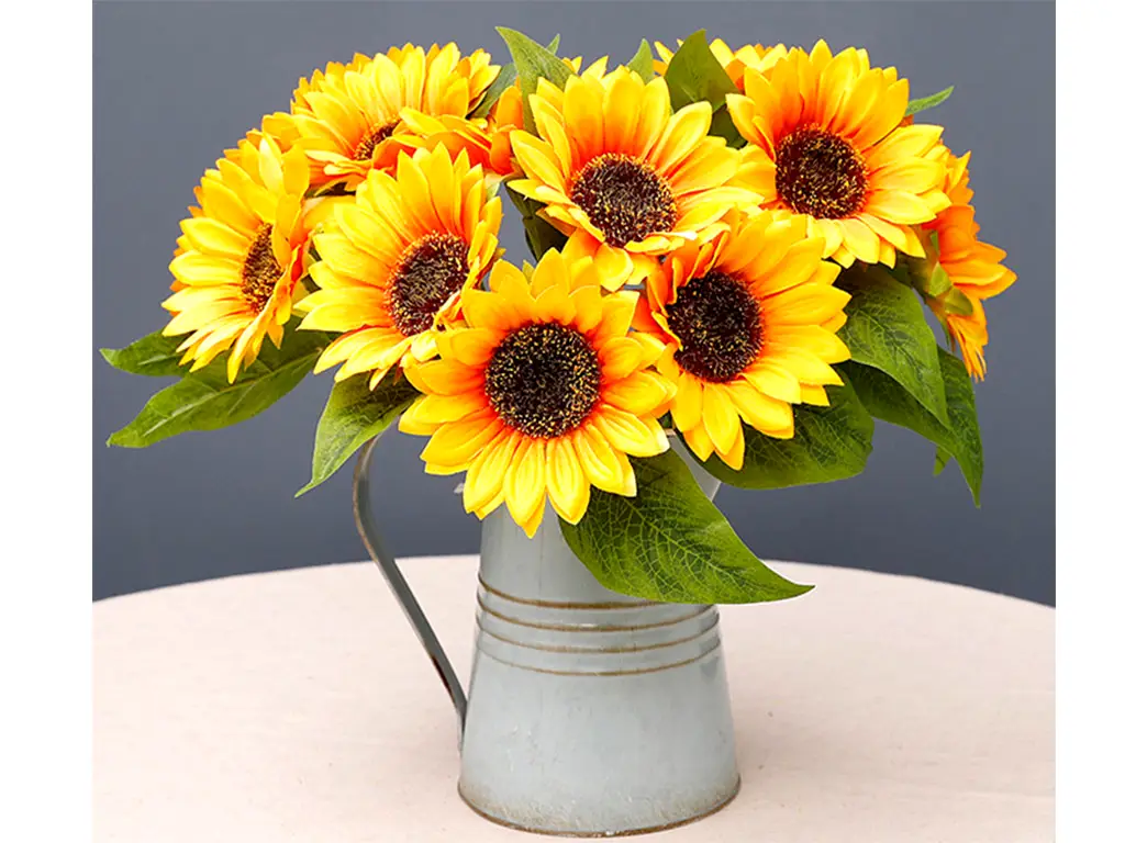 Buchet floarea soarelui artificială, 35 cm înălţime