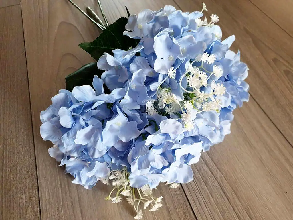 Flori artificiale hortensii albastre, Folina, 50 cm