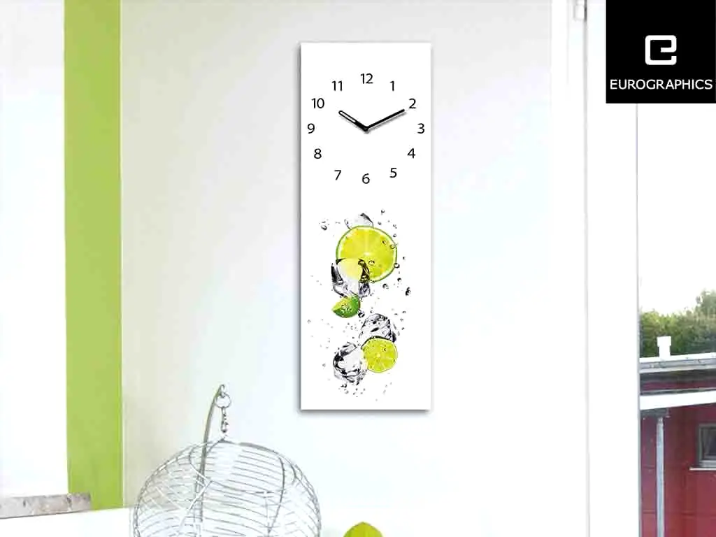 Ceas perete Lemon, Eurographics, pentru bucătărie, 20x60 cm