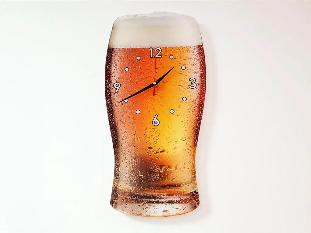 Ceas perete, Folina, în formă de Pahar de bere, 50 cm