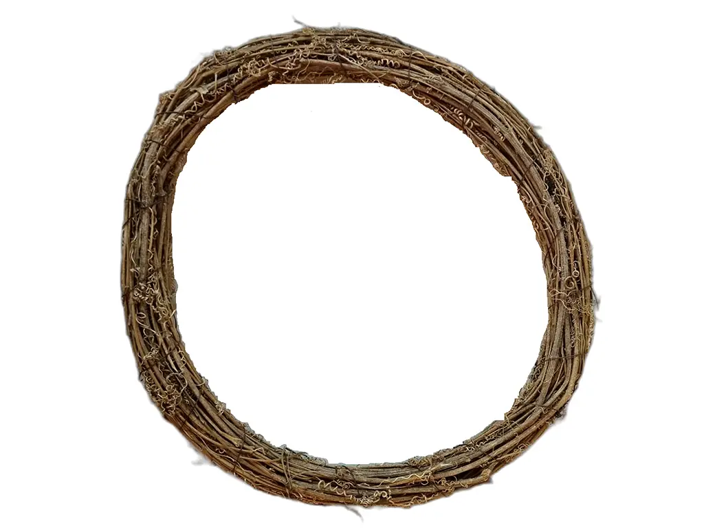 Coroniţă din nuiele maro, 40 cm diametru